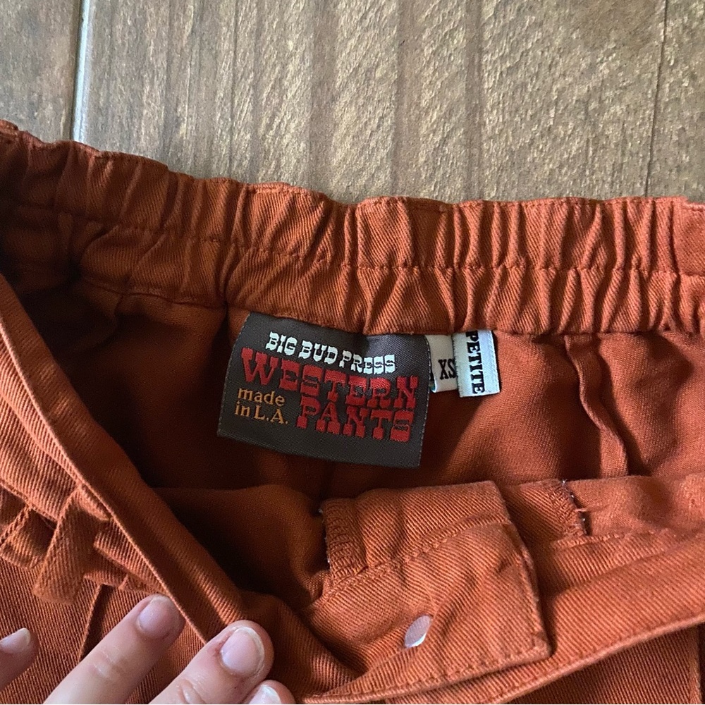 Big Bud Press Western Pants in Petite Burnt Terracotta